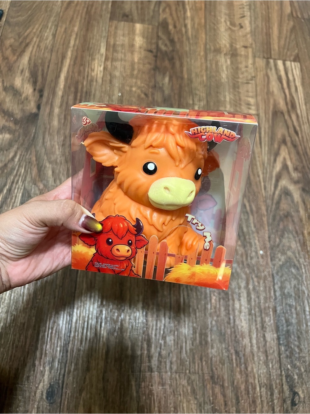 Highland Cow Squishy Toy – Orange 🐮🧡